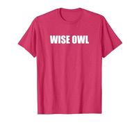 Búho Sabio Camiseta, Hombre, Rojo Jaspeado, XXL