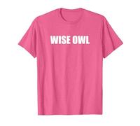 Búho Sabio Camiseta, Hombre, Rosa Jaspeado, XL