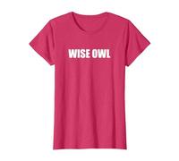 Búho Sabio Camiseta, Mujer, Rojo Jaspeado, M