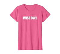Búho Sabio Camiseta, Mujer, Rosa Jaspeado, M