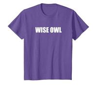 Búho Sabio Camiseta, Niños, Morado Jaspeado, 8 años