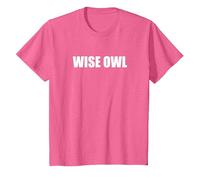 Búho Sabio Camiseta, Niños, Rosa Jaspeado, 8 años