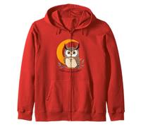 Búho sabio con runas y luna creciente Sudadera con Capucha