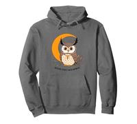 Búho sabio con runas y luna creciente Sudadera con Capucha