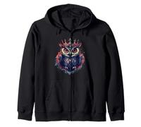Búho sabio y real con dije de coronación Sudadera con Capucha