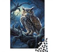 Búho Set De 1000 Piezas Papel Reciclado Moon Búho Tree Puzzle Familiar Aficionados A Los Ocio En Casa Entretenimiento Fin De Semana Fácil Almacenar 70x50cm/1000pcs