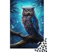 Búho Set De 1000 Piezas Papel Reciclado Night Búho Tree Puzzle Familiar Aficionados A Los Fácil De Almacenar Actividad De Vinculación Familiar 38x26cm/1000pcs
