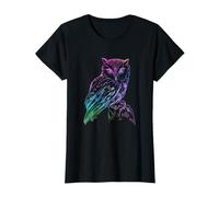 Búho Silhuette Nightbird Acuarela Estilo Camiseta