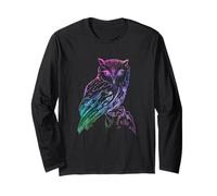 Búho Silhuette Nightbird Acuarela Estilo Manga Larga