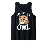 Búho simulado durmiendo búho Camiseta sin Mangas