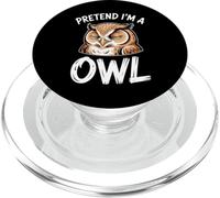 Búho simulado durmiendo búho PopSockets PopGrip para MagSafe