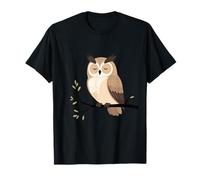 Búho sobre Rama - Ilustración Animal Sencilla Camiseta