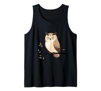 Búho sobre Rama - Ilustración Animal Sencilla Camiseta sin Mangas