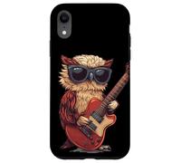 Búho tocando la guitarra como un verdadero disfraz de Rockstar Carcasa para iPhone XR