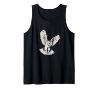 Búho Volando Estilo línea Vintage Camiseta sin Mangas
