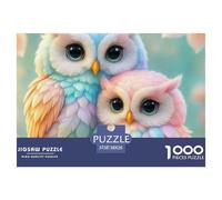 Búhos Coloridos Puzzle de 1000 Piezas Papel para Adultos Animales Amables Juego Familiar Regalo 38x26cm/1000pcs