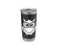 Búhos sencillos pájaros lindos Mochuelo Vaso térmico de acero inoxidable de doble pared
