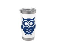 Búhos sencillos pájaros lindos Mochuelo Vaso térmico de acero inoxidable de doble pared