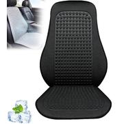 Buhtario Respaldo Asiento Coche, Respaldo para Asiento De Auto Refrescante, Funda Transpirable De Seda Fría para Asientos De Auto - Ideal para Coche, Camión, SUV (1,Negro)