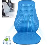 Buhtario Respaldo Asiento Coche, Respaldo para Asiento De Auto Refrescante, Funda Transpirable De Seda Fría para Asientos De Auto - Ideal para Coche, Camión, SUV (1,Azul)