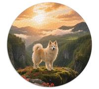 Buhund noruegoJuego De Rompecabezas Circular con 1000 Piezas Yperro Mascota para Relajarse Después De Un Día Largo 1000pcs (67.5x67.5cm)