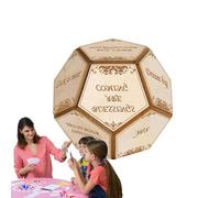 Buhygn Dado De 12 Caras De Madera | Juego De Dados Poliédricos para Tomar Decisiones - Juego De Mesa para Viajes Fiestas Estudiantes Y Residencias