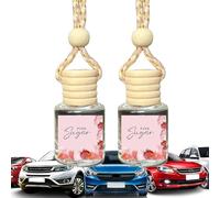 Buhygn Difusor de aire para automóvil,Perfume de aire para automóvil | Ambientador para coche colgable | Difusor de fragancia de para coche, aromaterapia de para con botella de vidrio