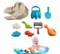 Buhygn Juguetes De Playa para Viajes, Juegos Divertidos de Dinosaurios Coloridos al Aire Libre, Juguetes de Excavación para Viajes de Verano y Playa, para Niños Niñas Vacaciones Camping Patio Jardín