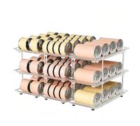 Buhygn Organizador De Latas para Comida De Gatos - Estante Ahorrador De Espacio con Divisor Ajustable,Estante Organizador De Latas Sopa - para Regalo De Inauguración De Casa, Cumpleaños, Dormitorio,