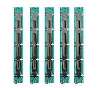 BUIDI 5 uds 75mm Mezclador Fader A20K / B20K / B50K potenciómetro Deslizante Recto para componente electrónico Verde