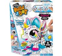 BUILD A BOT PEGASUS - Robot animal interactivo para construir y personalizar - Para niños a partir de 4 años - 20 piezas de montaje + rotuladores, pegatinas y gemas - Unicornio Interactivo - Pilas no