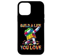 Build A Life You Love Funny Bricks Master Builder Dabbing Carcasa para iPhone 12 Mini
