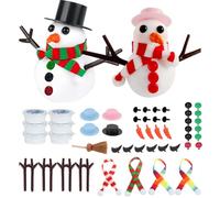 Build a Snow Man Kit - Modeling Clay Set, Creative Winter Activity, Kids Fun Toy, DIY Snowman Party Supplies for Classroom Play Holiday Celebration