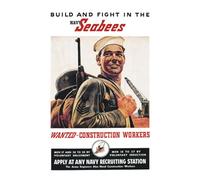 Build And Fight In The Navy Seabee Notebook: 6" x 9" Writing Journal - 110 Lined Pages for Notes, Journaling, School, Office & Everyday Writing