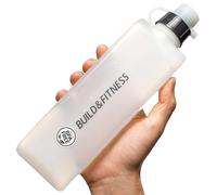 Build & Fitness Botella de agua curvada para cinturones de running, botella de hidratación para correr, fácil de usar, 300 ml
