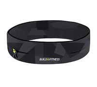 Build & Fitness Cinturón Hombre/Mujer para Correr, Riñonera Running Reversible, Clip Llavero, Riñonera Deportiva Apta para iPhone, Samsung (Camuflaje, M / 30”-33”)