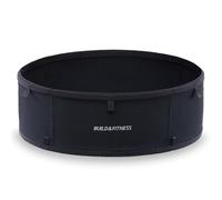 Build & Fitness LiteBelt Cinturón para Correr - 4 Bolsillos de Acceso Superior rápido - Súper Ligero, riñonera abatible, Soporte para teléfono para Correr - Auriculares y GU de Todos los tamaños L