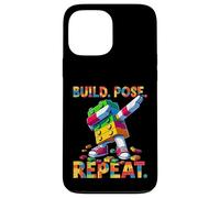 Build Pose Repeat Funny Blocks Bricks Toy Master Builder Carcasa para iPhone 13 Pro MAX