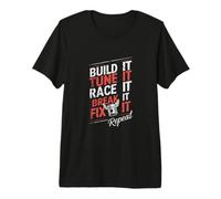 Build Tune Race Break Fix It Repeat - Destornillador para Deportes de Motor Camiseta Premium