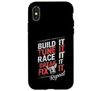 Build Tune Race Break Fix It Repeat - Destornillador para Deportes de Motor Carcasa para iPhone X/XS