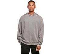 Build Your Brand Acid Washed Oversized Hoody, Sudadera con capucha, Hombre, Gris (Asphalt), XXL