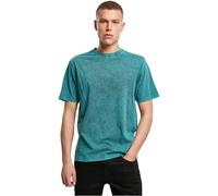 Build Your Brand Acid Washed tee Camiseta, de los Hombres, Teal Black, XL