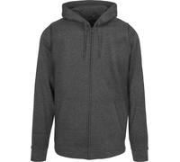 Build Your Brand Basic zip hoodie bb008 - tejido de sudor cepillado