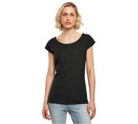 Build Your Brand BB013-Ladies Wide Neck tee Camiseta Mujer, Black, L