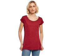 Build Your Brand BB013-Ladies Wide Neck tee Camiseta Mujer, Burgundy, XL
