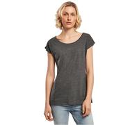 Build Your Brand BB013-Ladies Wide Neck tee Camiseta Mujer, Charcoal, XXL