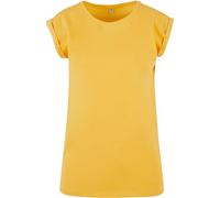 Build your Brand Camiseta para Mujer con Hombros extendidos, Amarillo Tenue, M