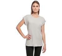 Build Your Brand BY021-Ladies Extended Shoulder tee Camiseta Mujer, Light Asfalto, M