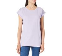 Build Your Brand Ladies Extended Shoulder tee Camiseta, Lilac, M para Mujer