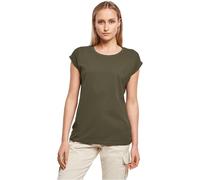 Build Your Brand BY021-Ladies Extended Shoulder tee Camiseta Mujer, Olive, XXL
